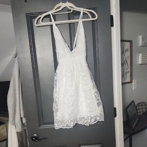 Elegant White Lace Dress